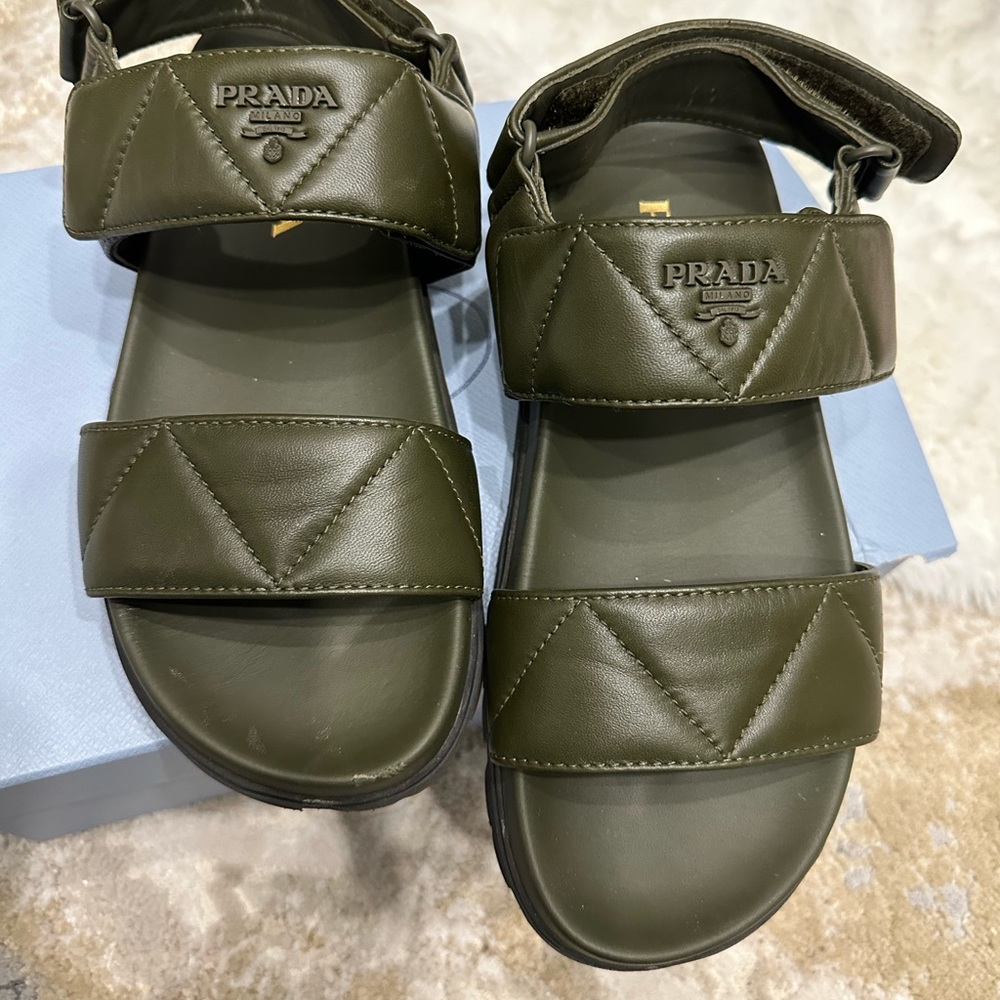prada calzature donna sandals militare color size 37.5